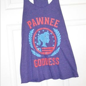 Parks & Rec Pawnee Goddess Purple Tank